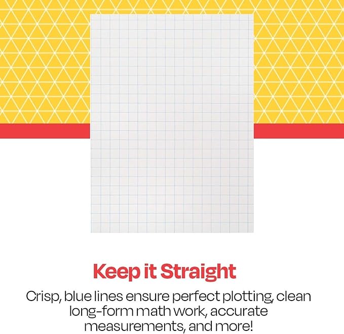 School Smart Graph Paper, 1/2 Inch Rule, 9 x 12 Inches, White, Pack of 500