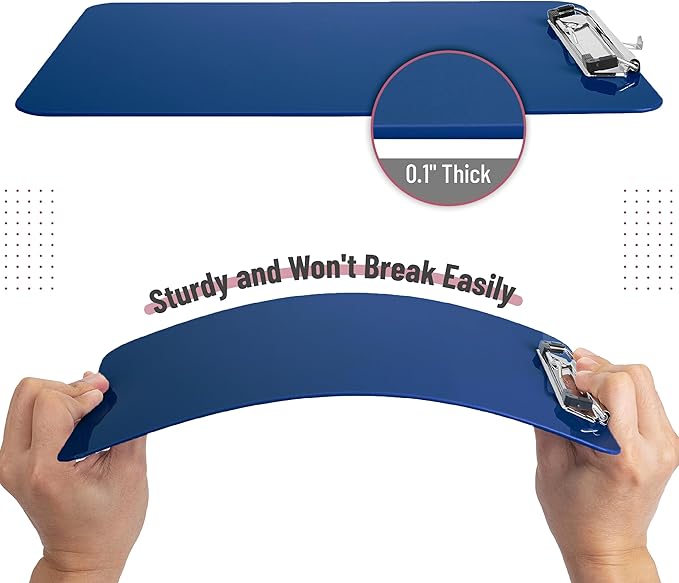 Mr. Pen- Plastic Clipboard, 12.5" x 9", 2 Pack, Clipboard Plastic, Low-Profile Metal Clip with Retractable Hanging Hole