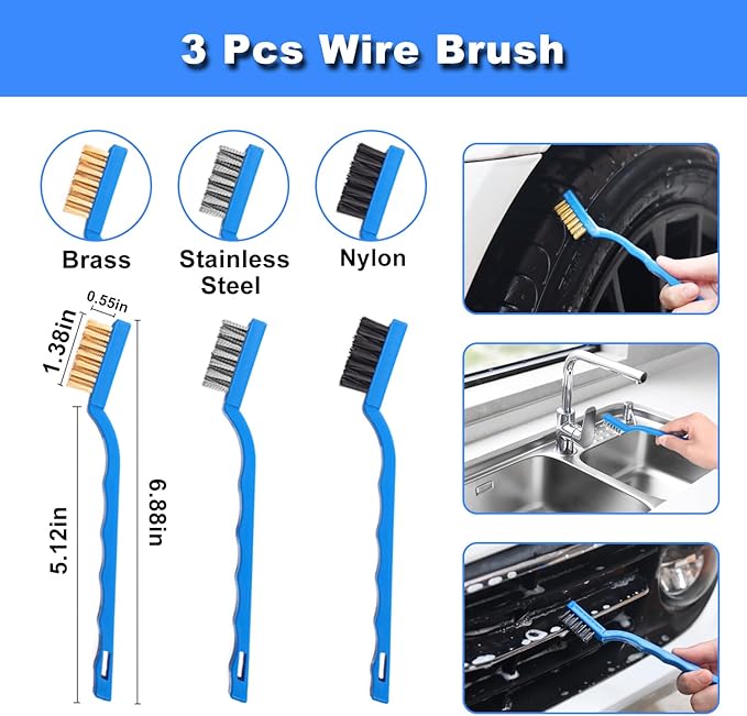 Car Detailing Kit, 18Pcs Car Detailing Brush Set, Car Cleaning Kit, Drill Brush Set, Car Detailing Brushes, Tire Brush - Car Wash Kit, Car Cleaning Tools brushes for Interior, Exterior, Wheels