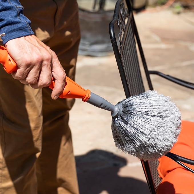 Cobweb Ceiling Fan Powered Duster Interior & Exterior | Adjustable Arm | for Hand use and Extention Pole use | Removable Cleanable Head | EZ Smart Power Duster (Extension Pole Sold Separately)…