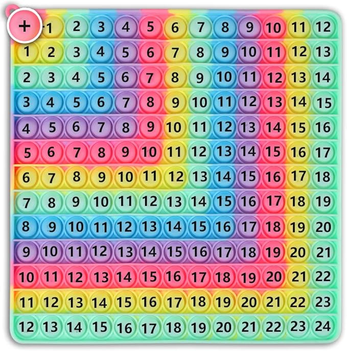 Multiplication & Addition Game Table Division Flash Cards 3rd Grade pop-up Fidget Math Toy, Create Various Math Learning Toy Times Table Number Blocks (Double-Sided Printed)