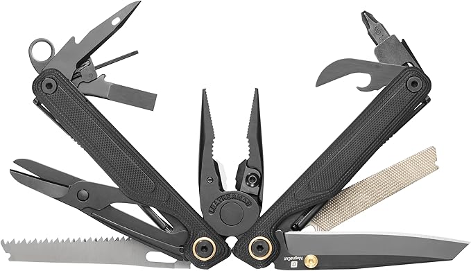 LEATHERMAN, Wave Alpha – 16-in-1 Multi-Tool with MagnaCut® Blade, G10 Handles & Full-Size Scissors, Obsidian