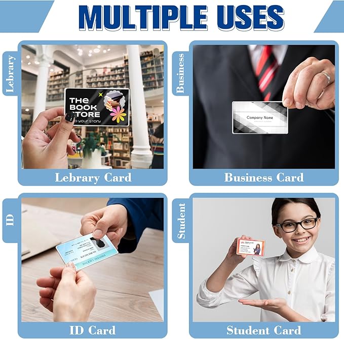 200 Pack 5mil 2.3x3.7in Thermal Laminating Pouches Badge Laminate Pouches Clear Laminated Luggage Tags Printable Laminator Pouches for Business Permits Cards Hold 2x3.5 in Business Card