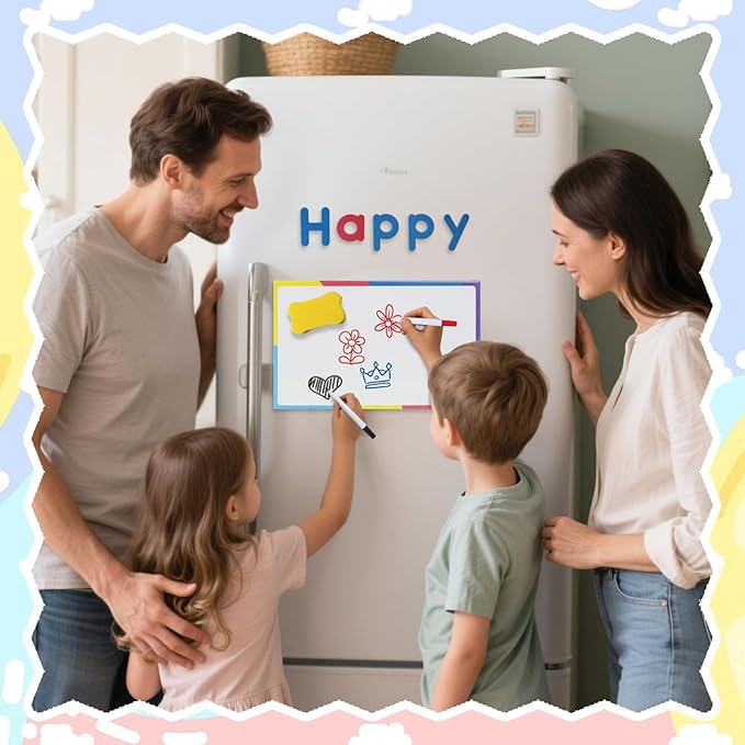 LOVESTOWN Magnetic Alphabet Letters Kit for Kids, Double Sided Magnetic Board with Storage Box, Educational Learning Toys for Preschool Classroom and Home, 234 Pieces (Pack of 2)