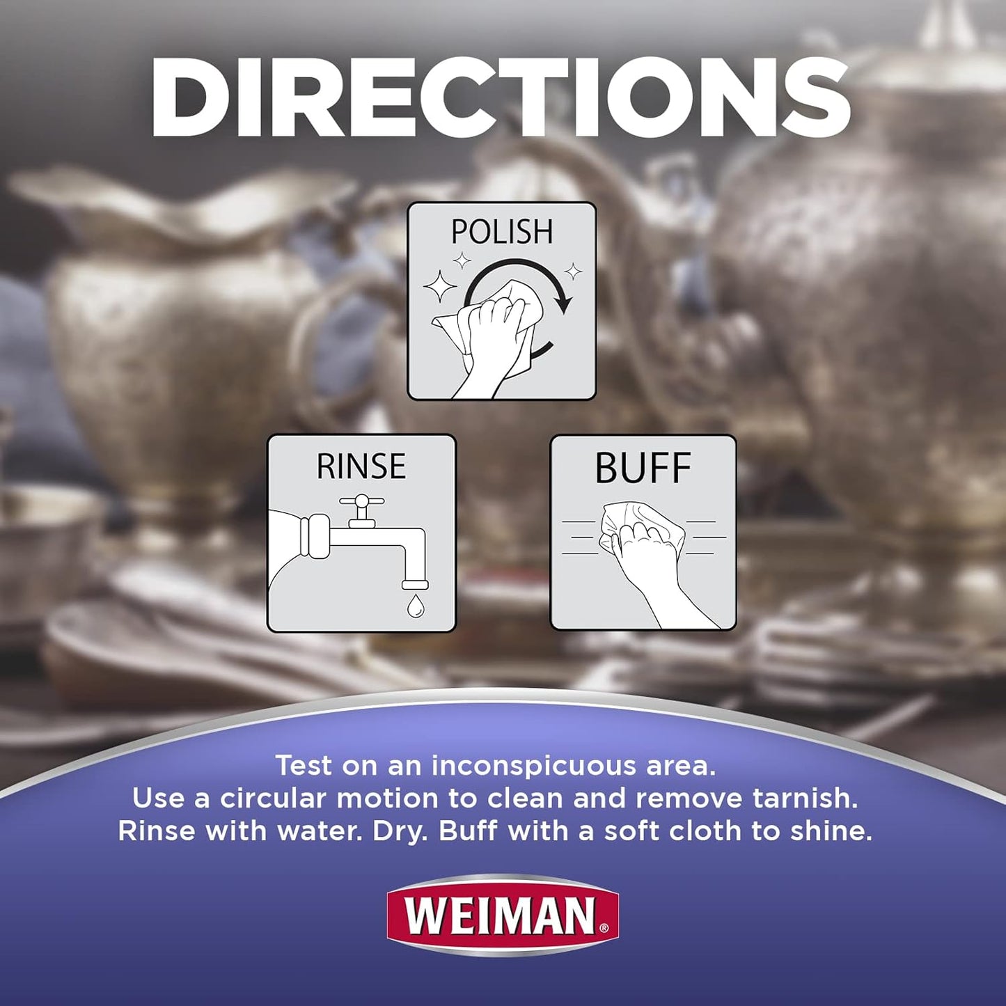 Weiman Silver Wipes - Jewelry Wipes 6 Pack - Cleaner and Polisher for Silver Jewelry Sterling Silver