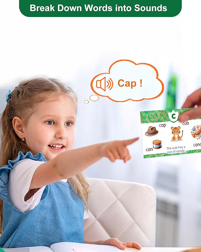 Phonics Flash Cards for Kids 4-8 | Learn to Read with CVC Words & Sight Words | Kindergarten&Preschool Learning Activities with Colorful Illustrations | Educational Homeschool Gifts for Boys & Girls
