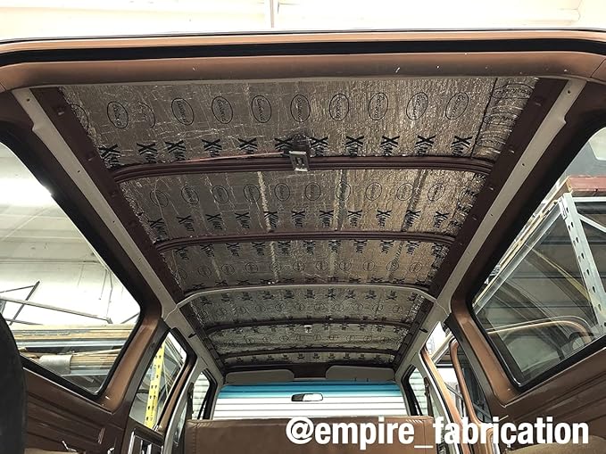 Eastwood X-Mat 51x39x1/4 in Underhood and Headliner Wide Automotive Headliners Foam Backed Material Reduce Road Noise and Heat