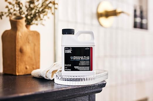 MORE Premium Plus Stone Sealer Protector for Countertops - Natural Stone, Marble, Granite Surfaces - Advanced Formula (Quart / 32oz)