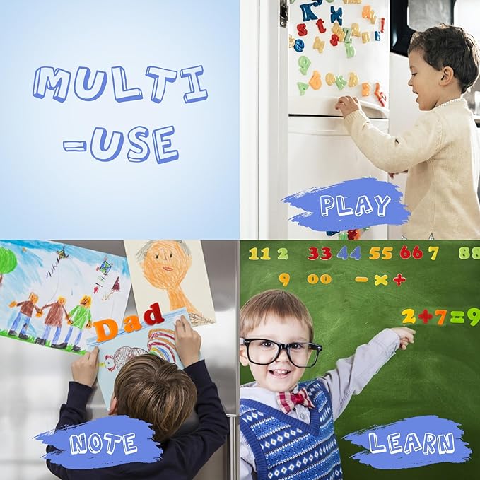 LovesTown 104 PCS Alphabet Magnetic Letters and Numbers for Toddlers,ABC 123 Fridge Educational Set,Great Learning Gift from Parents or Teachers (Pack of 2)