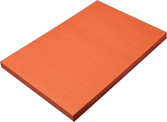Prang (Formerly SunWorks) Construction Paper, Orange, 12" x 18", 100 Sheets