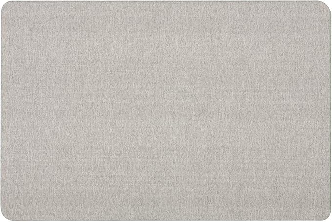 Quartet Bulletin Board for Walls, Fabric, 3' x 2', Frameless Pin Board, Fiberboard, Display Board, Oval Office, Home Office Decor or Home School Organization Board, Vertical/Horizontal, Gray (7683G)