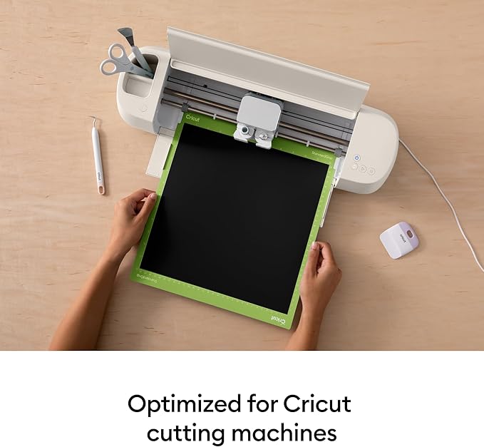 Cricut StandardGrip Machine Mats 12in x 12in, Reusable Cutting Mats for Crafts with Protective Film, Use with Cardstock, Iron On, Vinyl and More, Compatible with Cricut Explore & Maker (3 Count)