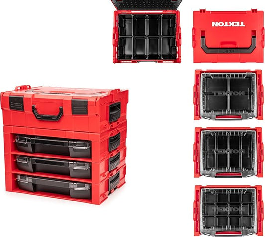 TEKTON 3-Drawer Stack with Tool Box (L-BOXX 2) and Parts Trays | OLB99200