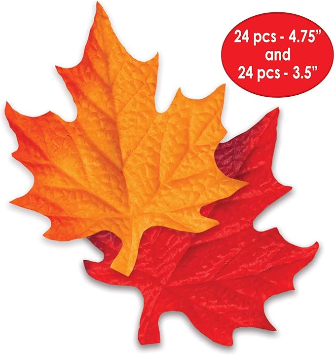 Beistle Deluxe Colorful Polyester Fabric Autumn Leaves