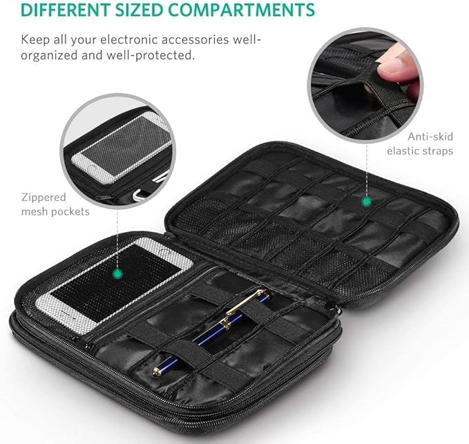 UGREEN Electronics Cable Organizer Bundle with Travel Case