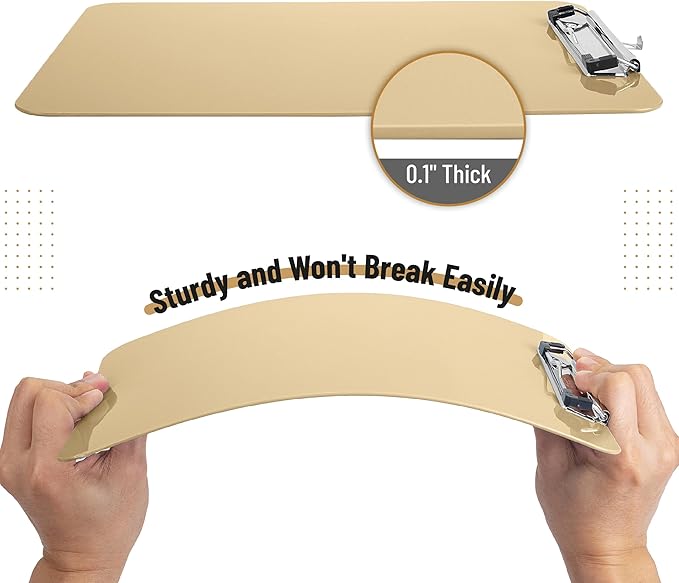 Mr. Pen- Plastic Clipboard, 12.5" x 9", 2 Pack, Petal Glow Clipboard Plastic, Low-Profile Metal Clip with Retractable Hanging Hole