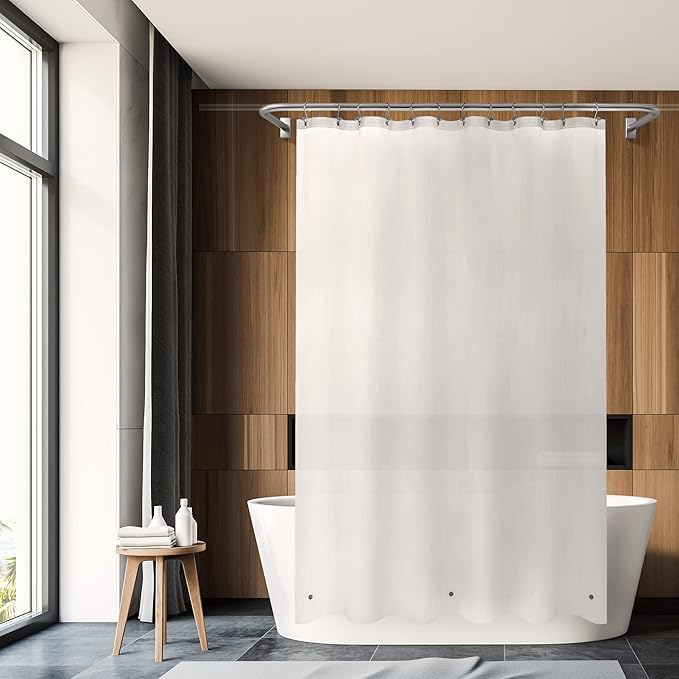 Barossa Design Frosted Shower Curtain Liner - Premium PEVA Shower Liner for Bathroom, BPA & PVC Free, No Chemical Smell, Lightweight Bath Curtain with 3 Magnets, Metal Grommets - Frost, Standard Size