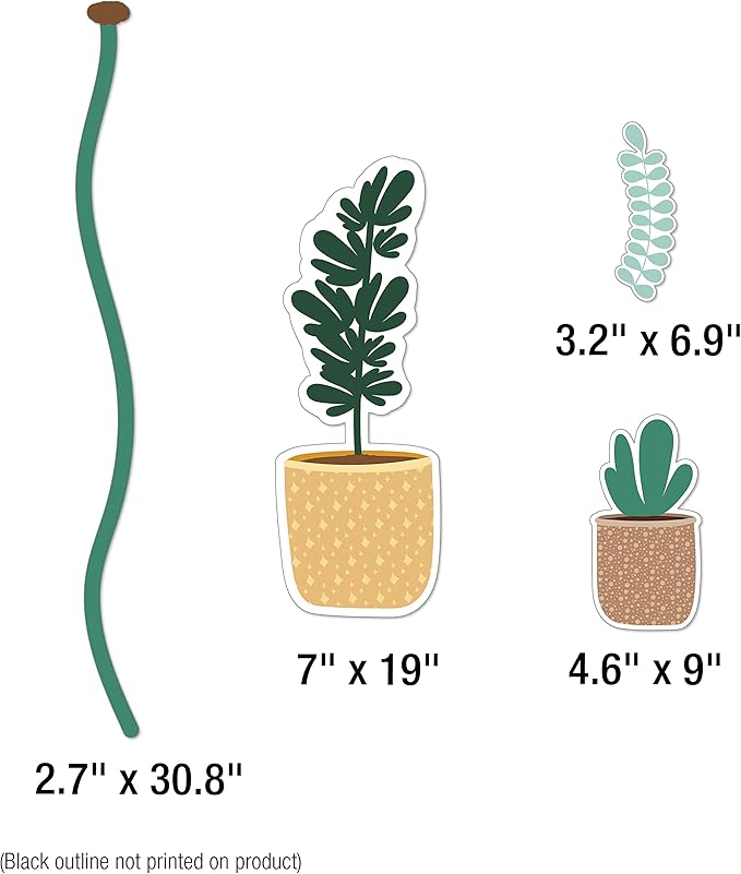 Carson Dellosa Grow Together 72 pc Bundle Bulletin Board Set, Colorful Cardstock Plants and Flower Cutouts, Name Labels, Garden Theme Decorations for Homeschool and Classroom Decor