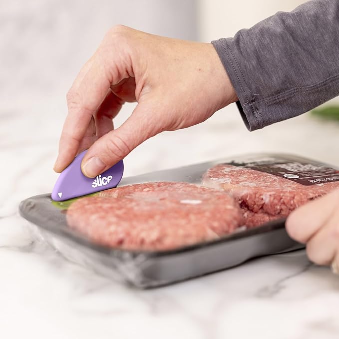 Slice Micro Safety Cutter | Safe Ceramic Box Cutter Lasting 11x Longer than Metal | Keychain Box Opener | Combo Pack | Sky + Lavendar