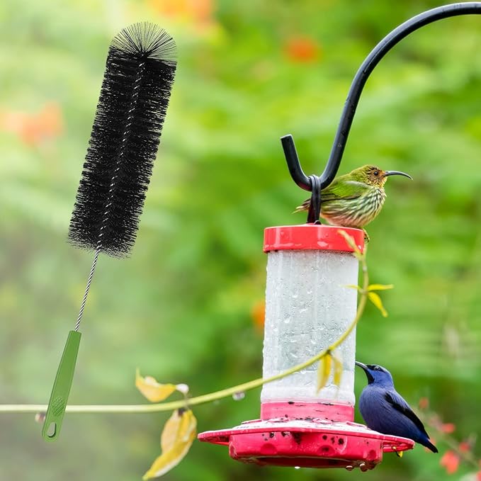 Long Bottle Brush, 12.98 in Bendable Cleaner Brushes for Cleaning Neck Beer Bottles, Wine, Baby Bottles, Water Bottles, Tumblers, Flask, Bird Feeder, Vase, Pipes and Brewing Supplies Black/1Pack