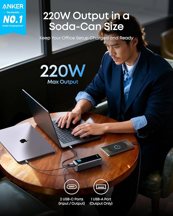 Anker Prime 250W GaN Charger & Mobile Charging Battery PD (Bundle)
