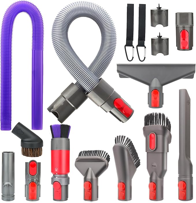 Attachment Kits for Dyson Vacuum Cleaner,Hose,Crevice Tool,Dryer Lint Vac Attachment for Dyson V15 V15s V11 V8 V9 V7 V10 V12 Detect Cyclone Absolute Cordless Handheld Vacuum Cleaner