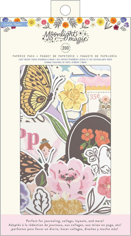 American Crafts Crate Paper Moonlight Magic Paperie Pack 200/Pkg-Paper & Washi Stickers
