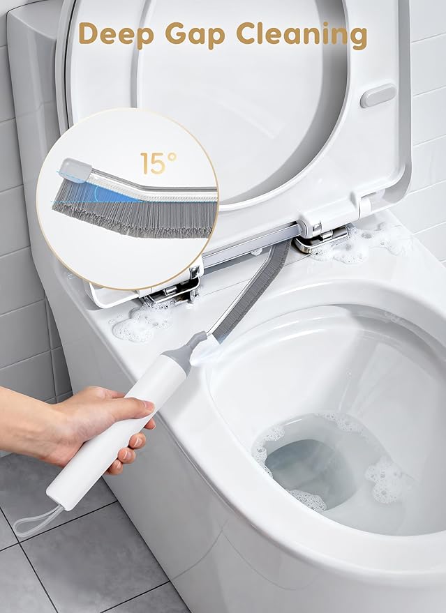 3-in-1 Reciprocating Deep-Clean Brush - Hard, V-Shaped & Soft Silicone Brush Heads for All Surfaces, 3-Speed with LED Light for Grout, Delicate Glass, Kitchen, Bathroom, Car & Pet Areas, CB04