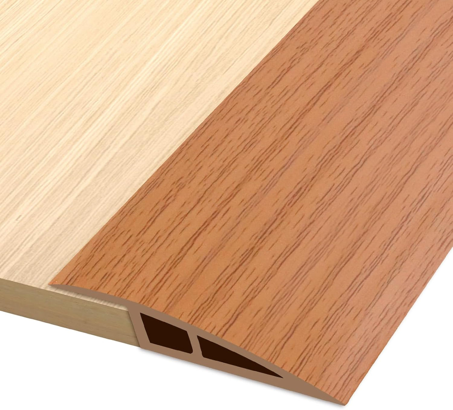 Vinyl Door Threshold Flooring Transition Strip Self Adhesive Carpet Edging Strip for Laminate Doorway Edge Threshold from 1/5" to 2/5" (Yellow Wood Grain, 10 Ft)
