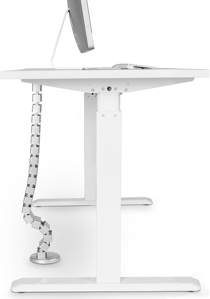 StarTech.com Spine Cable Management - Weighted Base Plate - Cord Cover - Cable Organizer - Cord Protector - Cable Raceway (CMVBMOD) Silver