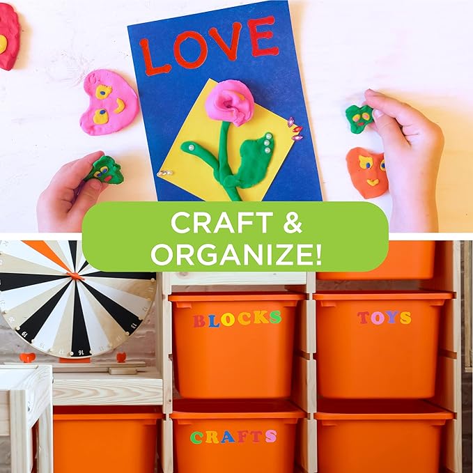 Horizon Group USA Adhesive Foam Alphabet Letters - 1000+ Sticker Letters, 7 Fonts, Capital & Lowercase, Multicolor