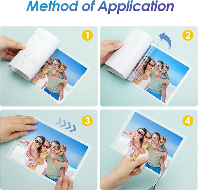 KTRIO 10 Pack Self Sealing Laminating Pouches, 5.5” x 7.5”, 10 Mil Thick Self Adhesive Laminating Sheets, Clear Lamination Pouches for Photos, Laminate Sheets, No Laminator Machine Needed, No Heat