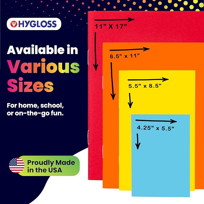 Hygloss Blank Books - Bulk 50 Pack – 4.25" x 5.5" A6 Assorted Colors – Paperback Blank Books for Kids to Write Stories, Doodle Art – Plain Drawing Sketchbook, Unlined Journal, Notebook Without Lines