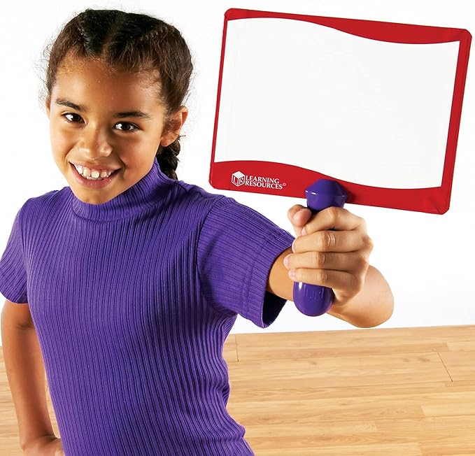 Learning Resources Write-on / Wipe-off Answer Boards, Set of 10 Erasable Boards, Ages 6+