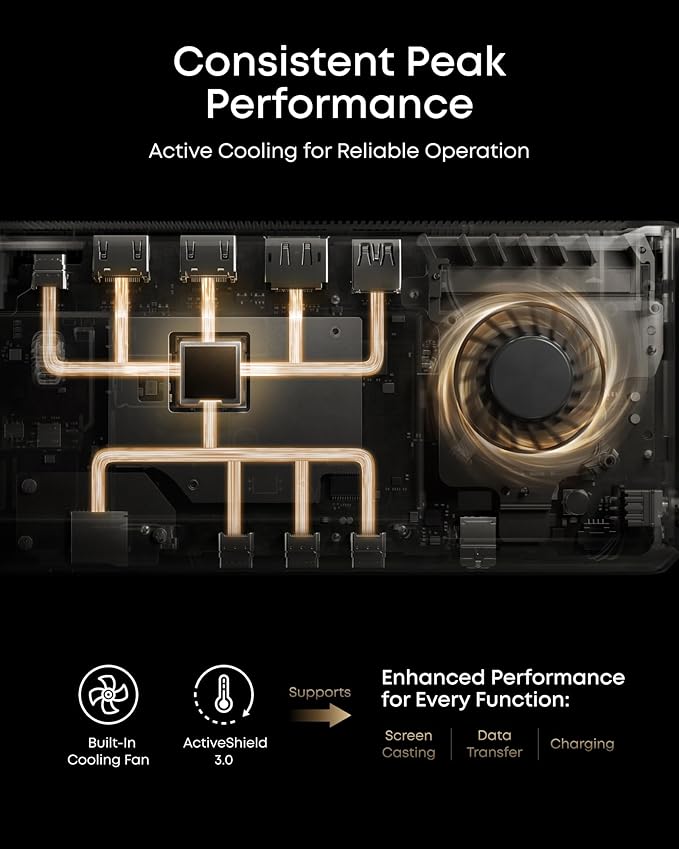 Anker Prime Docking Station (DL7400) Black Myth: Wukong Limited Edition, 14-Port Triple Display, 140W Max, Triple 4K 60Hz, for macOS and Windows (The Latest DisplayLink Driver Required)