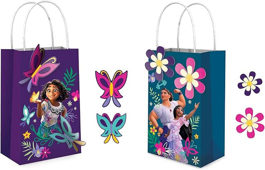 Create Your Own Paper Bag with Add-ons (Pack of 8) - 8.25" x 5" x 3.25" - Perfect for Kids' Parties & Gifts, Encanto