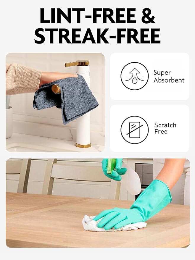 Fantasticlean Microfiber Cleaning Cloth Roll -675 Pack, Tear Away Microfiber Towels, 12" x 12", Reusable, Washable, Ultra Absorbent for All-Around Cleaning Supplies (9 Rolls of DimGray)