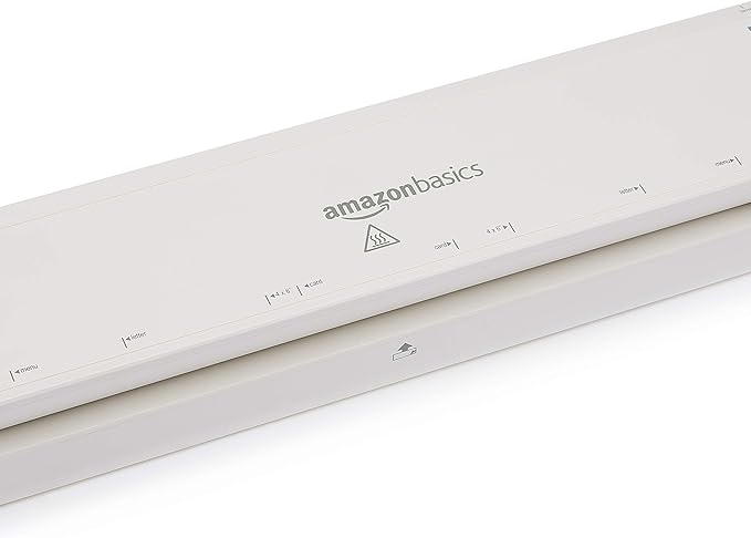 Amazon Basics 12-Inch Thermal Laminator Machine, Easy to Use for Home Office or School,White