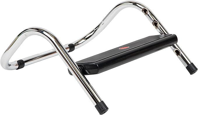 Mind Reader Foot Rest, Under Desk at Work, Ergonomic, Height Adjustable, Office, Metal, 14" L x 13" W x 7" H, Black