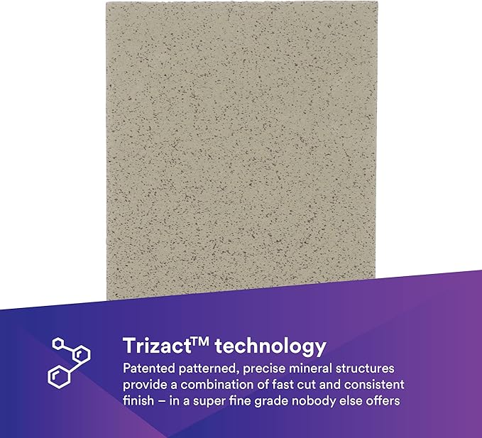 Trizact 3M Hookit Foam Backing Abrasive Sheet, 30803, Collision Repair, Sand Scratches, Blend Panels, 70 mm x 140 mm, 8000 Grade, 5 Sheets/Pack