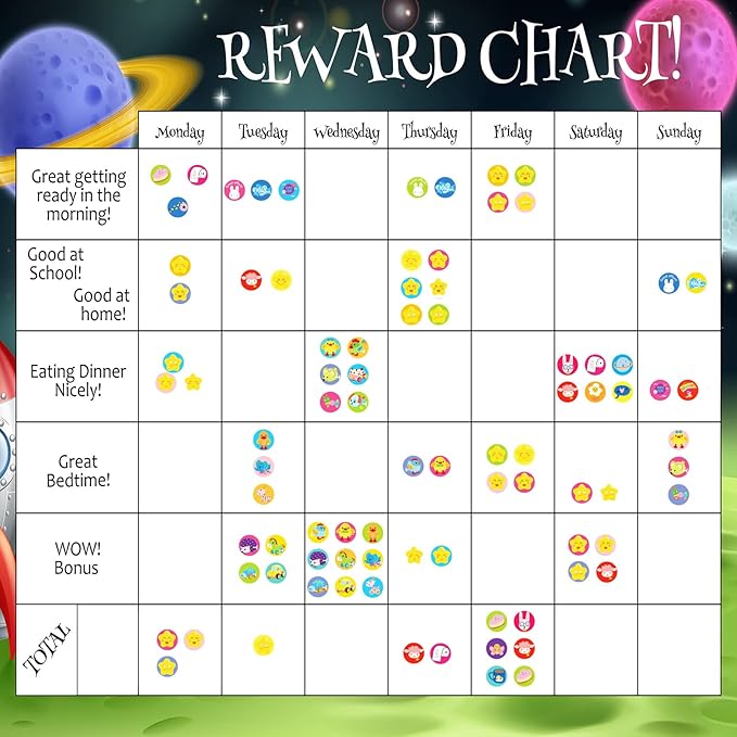 6048 Pieces Small Stickers for Kids Reward Chart - Mini Incentive Happy Smile Face Star Bundle for Teachers and Kids Behavior Chart(Vivid Style)