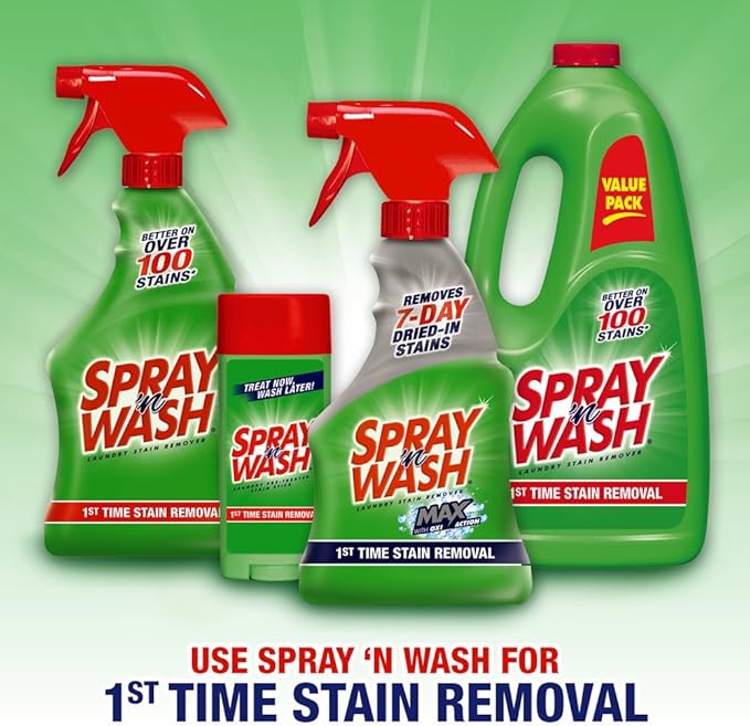 Spray 'N Wash Max Laundry Strain Remover 16 oz, Packaging may vary (Pack of 3)