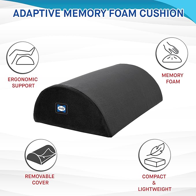 Sealy Foot Rest for Under Desk at Work – Ergonomic Foot-Stool, Foot-Rest for Couch – Versatile Footrest Underdesk for Office & Home, Small Foot-Rest for Chair, Heated Footrest Under Desk