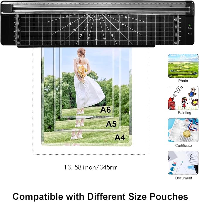 All-in-One 9" Laminator Kit with 10 Sheets & Corner Rounder | Quick 3-Min Warm-Up, Perfect for Teachers, Home, Office | Portable & Hassle-Free