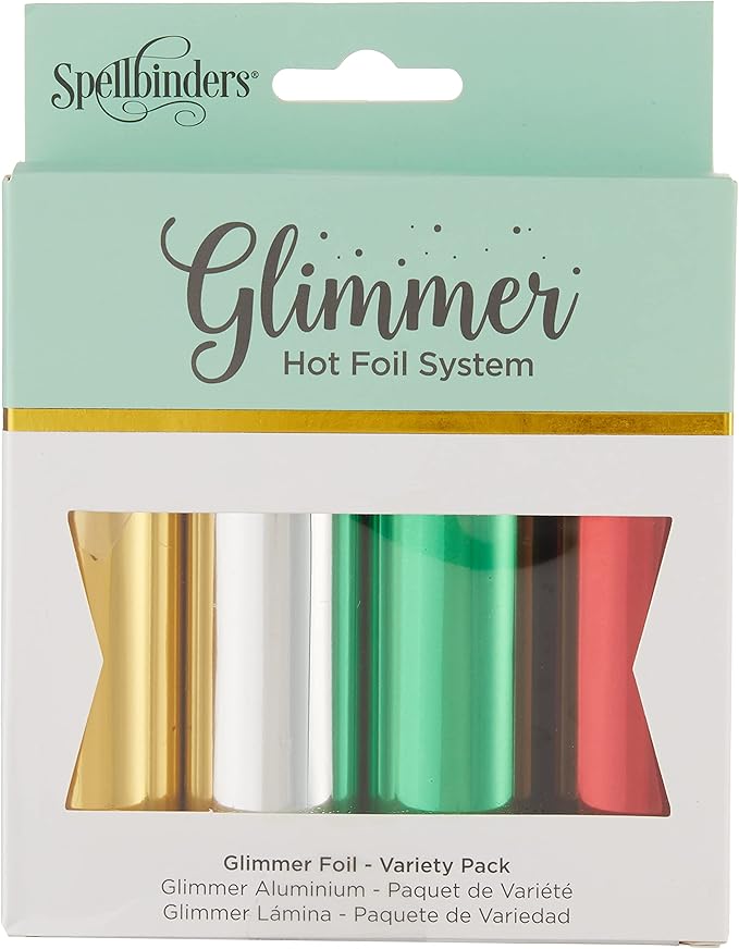Spellbinders 4 Holiday Variety Pack. Glimmer Hot Foil Roll, Multi