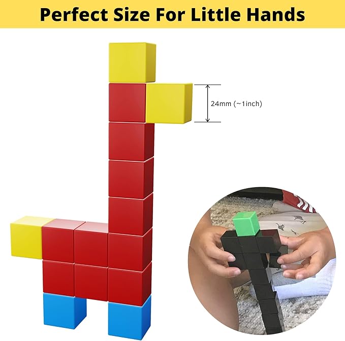 Magnetic Blocks, Magnetic Cubes Educational Toys, Original Award Winning Magnetic Building Blocks for Kids, 40 Pieces Colorful Autism Toys Magic Cube Sensory Toys for Kids