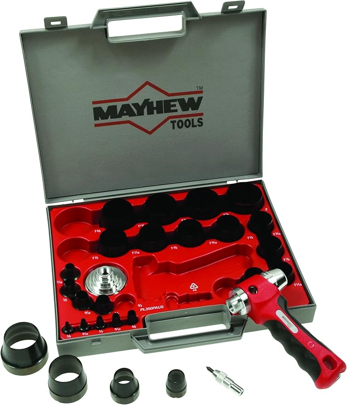 Mayhew Tools 66080 Hollow Punch, 26-Piece Set, Black