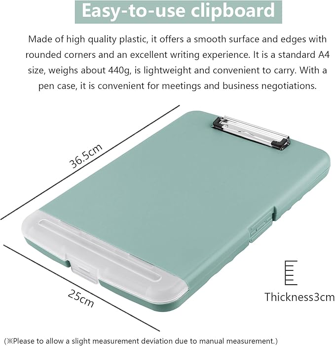 SFLHHDM Storage Clipboard with Pen Holder, High Capacity Clipboards for Classroom, Clip Boards 8.5x11 with Storage, Low-Profile Clip, Lightweight Plastic Clipboard for Kids, Lawers, Office Workers
