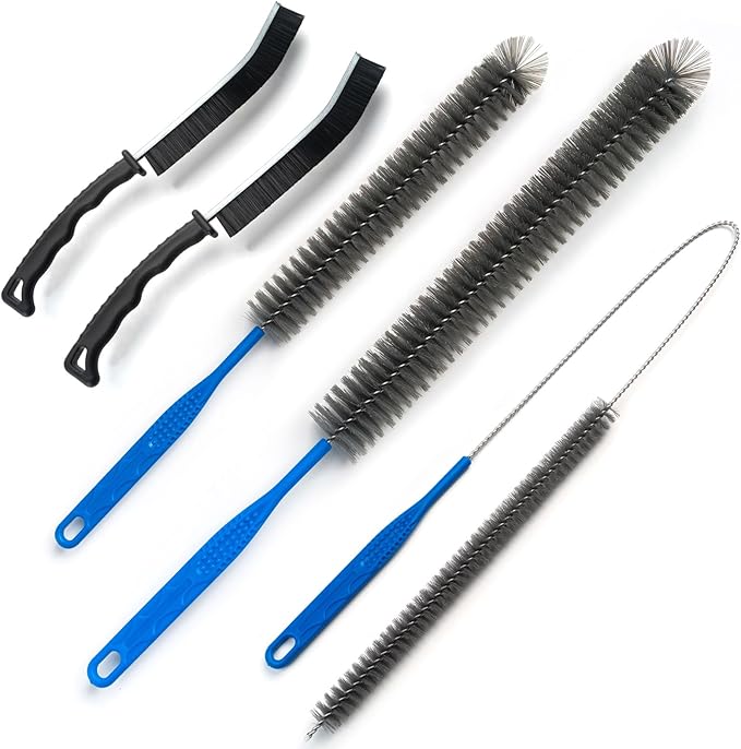 Dryer Vent Brush and Refrigerator Coil Cleaning Brush - Professional Appliance Cleaning Brush Set Dryer Vent Brush Kit with Long Handle for Lint Trap, Condenser, Radiator,grout brush for Deep Cleaning