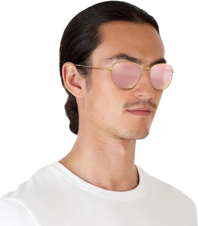 Ray-Ban unisex-adult Rb3548n Hexagonal Flat Lens Hexagonal Sunglasses
